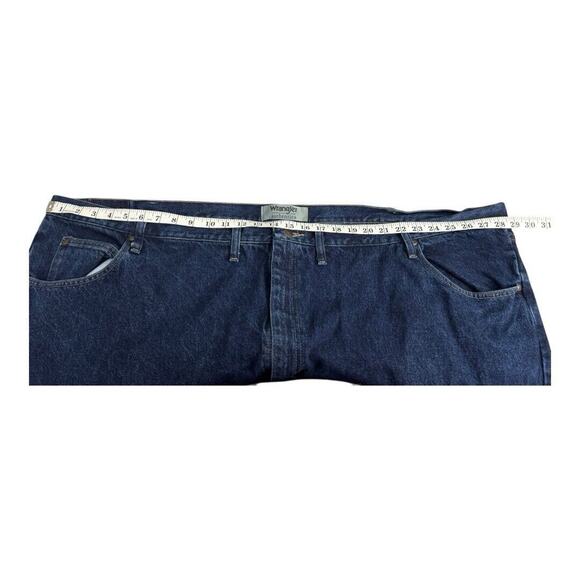 WRANGLER AUTHENTICS Jeans Big & Tall Mens 58 x 30 Straight Leg Dark Blue ZM200RD - Picture 4 of 14